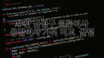 부산 금정구 원룸이사? 🚚 용달이사 가격 비교 & 꿀팁🍯